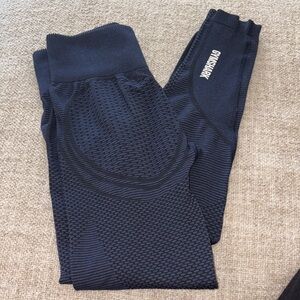 Gymshark Navy Textured Leggings